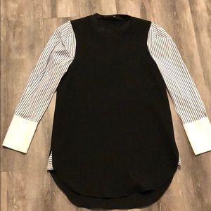 A-line dress with blouse sleeves